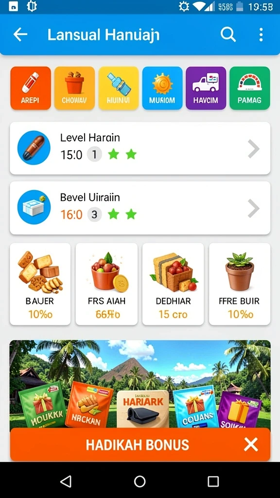 bengkel69 - Screenshot menampilkan karakter utama dalam sebuah arena petualangan.
